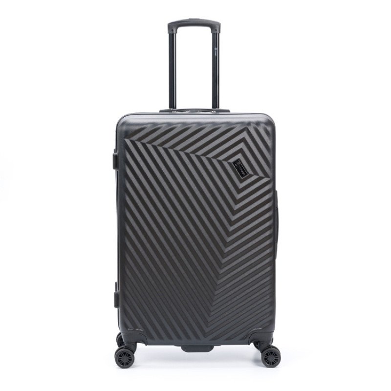 Чемодан TORBER ЛАМА, чёрный, ABS-пластик, 49 х 29,5 х 77 см, 92 л