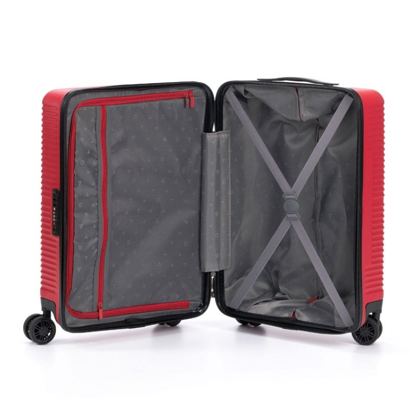 Чемодан TORBER ЭЛЬТОН, красный, ABS-пластик, 38 х 24 х 54 см, 35 л