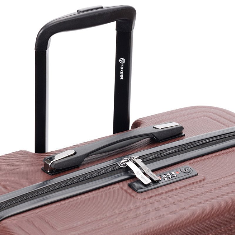 Чемодан TORBER ОНЕГА, бордовый, ABS-пластик, 69,5 х 46 х 26 см, 69 л