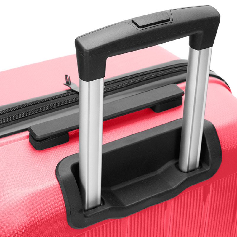 Чемодан TORBER В Отпуск, ярко-розовый, полипропилен, 55 х 36 х 21,5 см, 37 л