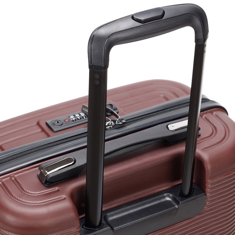 Чемодан TORBER ОНЕГА, бордовый, ABS-пластик, 59,5 х 39,5 х 24 см, 46 л