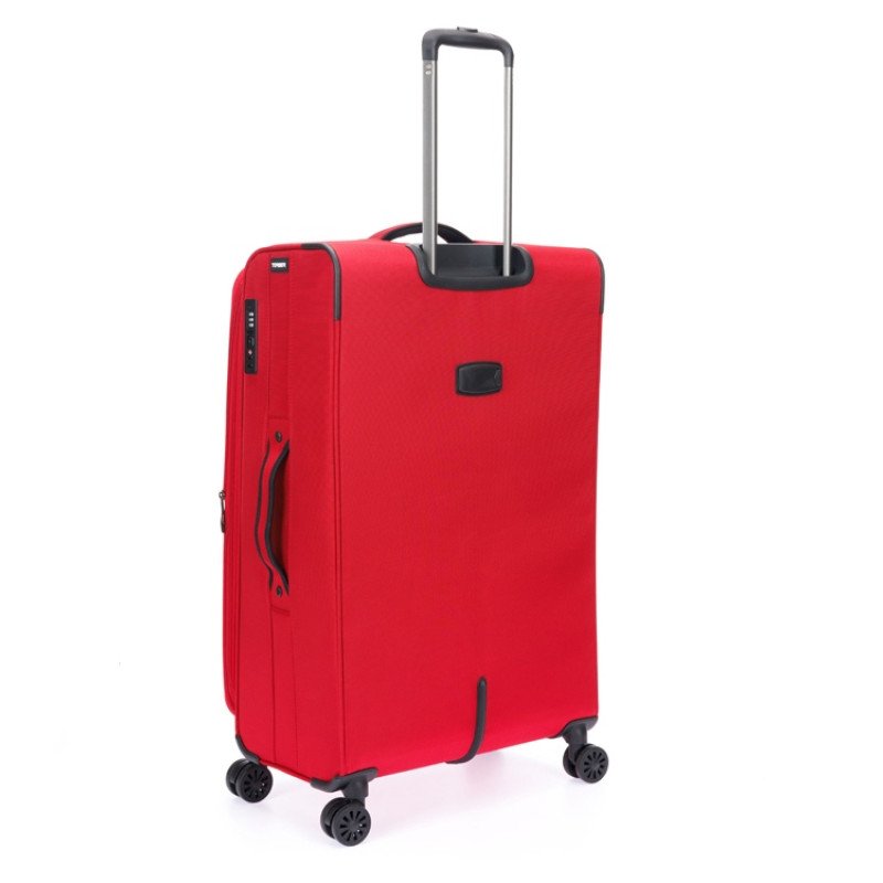 Чемодан TORBER БРОСНО, красный, нейлон 600D, 48 х 30 х 78 см, 85 л