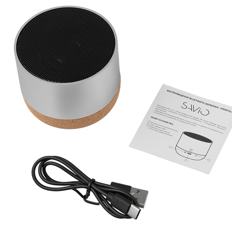 Беспроводная колонка «Montii», 3 Вт, серебристый