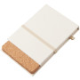 Блокнот с подставкой для телефона из пробки "Milky S", молочно-белый