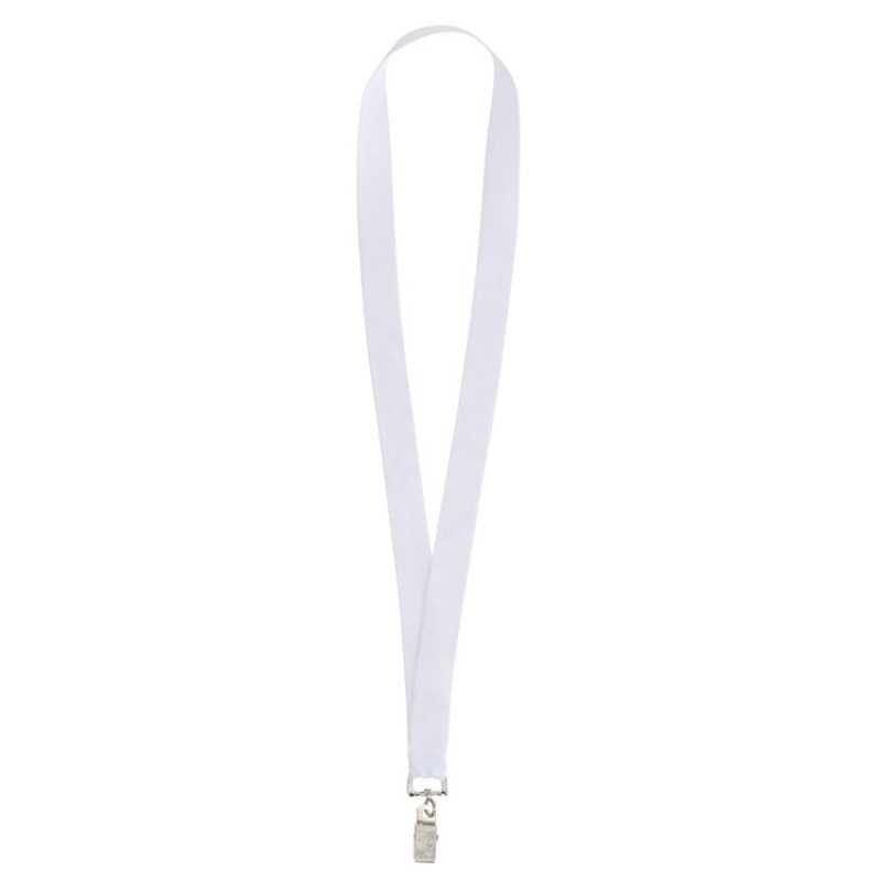 Ланъярд из RPET с клипом, белый