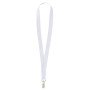 Ланъярд из RPET с клипом, белый