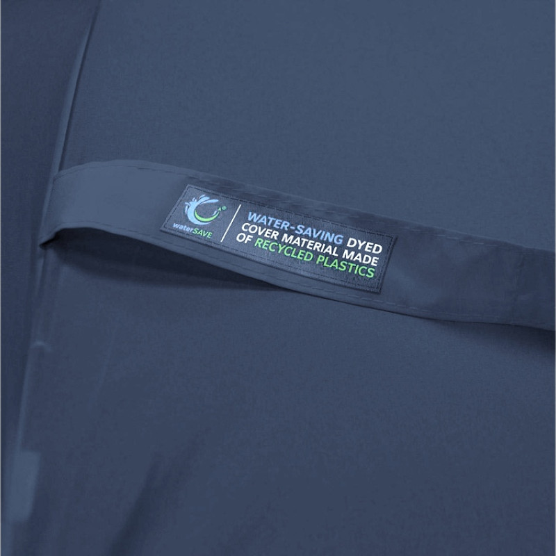 Зонт-трость 1134 Okobrella с деревянной ручкой и куполом из переработанного пластика, navy