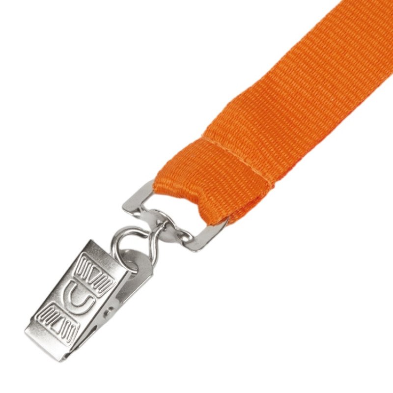 Ланъярд из RPET с клипом, оранжевый