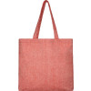Эко-сумка Pheebs с клинчиком, изготовленная из переработанного хлопка, плотность 210 г/м2, красный ме