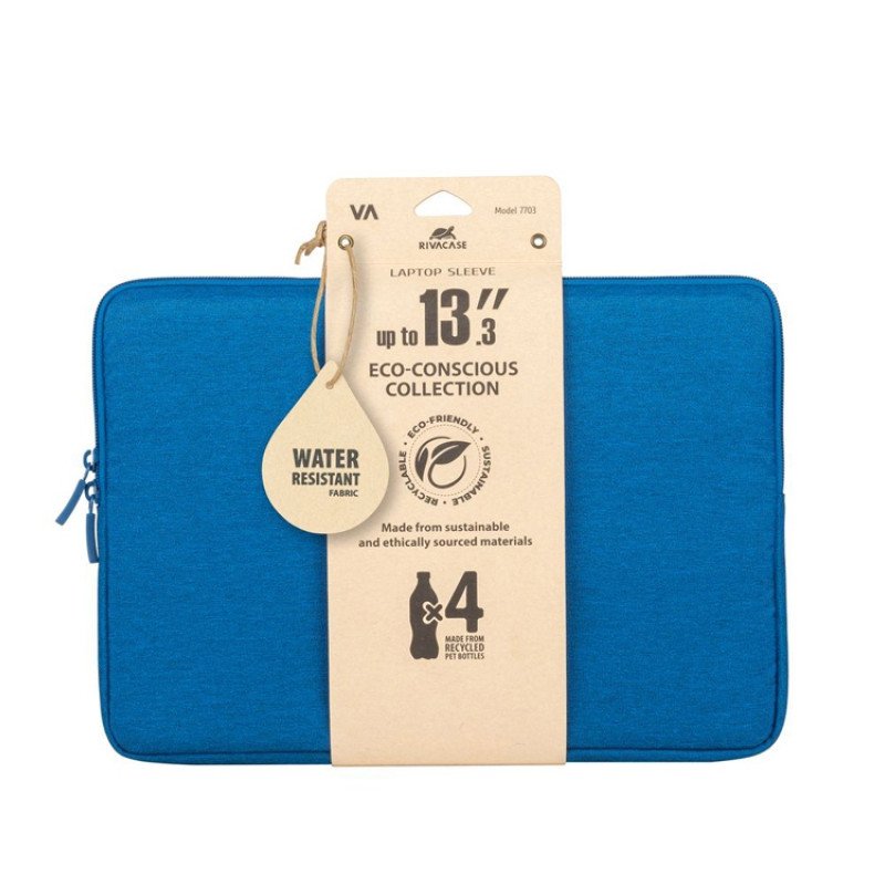 RIVACASE 7703 azure blue ECO чехол для ноутбука 13.3-14" / 12 RIVACASE 7703 azure blue ECO чехол для ноутбука 13.3-14" / 12