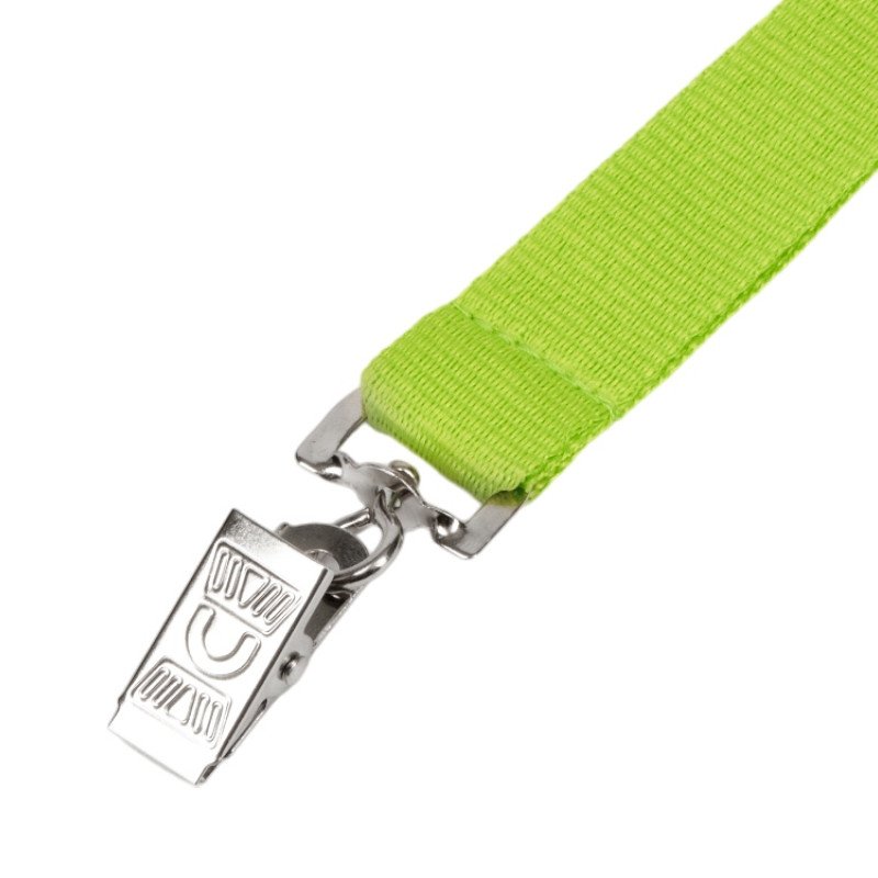 Ланъярд из RPET с клипом, зеленое яблоко