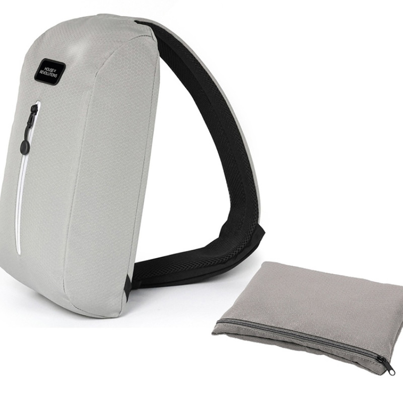 Сумка-слинг «Nomad» на одно плечо из водостойкого переработанного пластика, серый