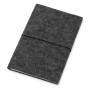 Блокнот из RPET-фетра А5 "Felt", гибкая обложка, 80 листов 70 гр/м2 белой бумаги, темно-серый
