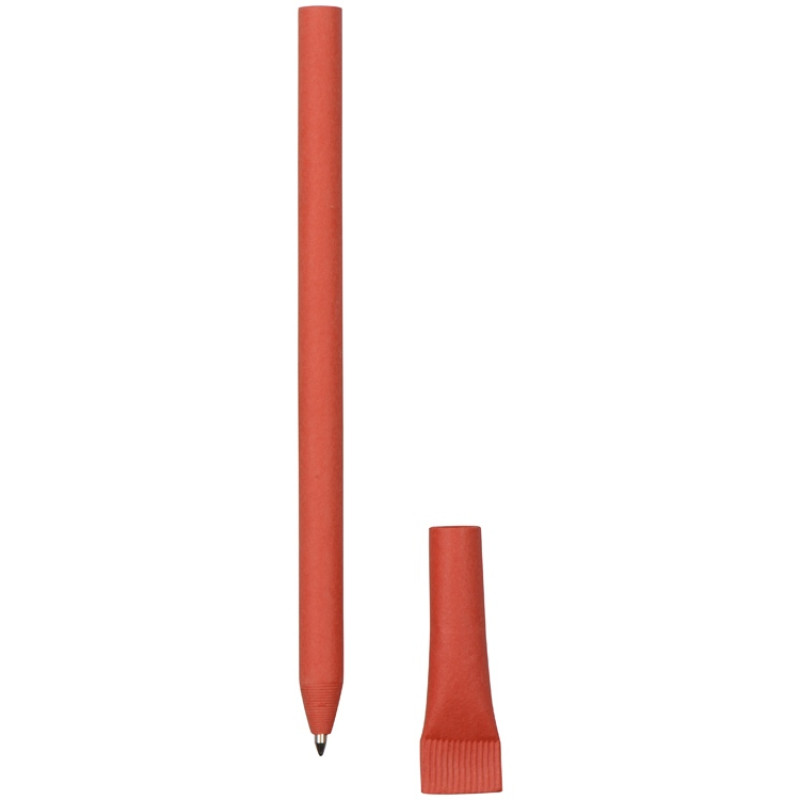 Ручка картонная с колпачком "Recycled", красный (Р)