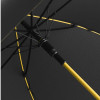 Зонт-трость 1084 Colorline с цветными спицами и куполом из переработанного пластика, черный/желтый