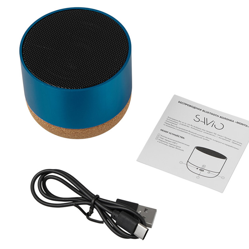 Беспроводная колонка «Montii», 3 Вт, синий