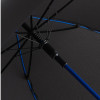 Зонт-трость 1084 Colorline с цветными спицами и куполом из переработанного пластика, черный/синий