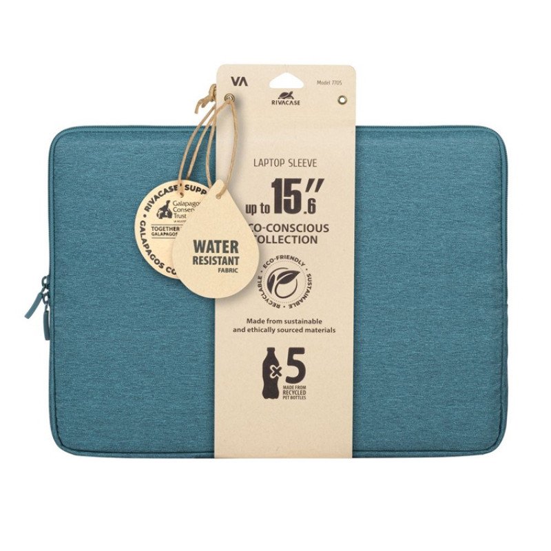 RIVACASE 7705 aquamarine ECO чехол для ноутбука 15.6" / 12 RIVACASE 7705 aquamarine ECO чехол для ноутбука 15.6" / 12