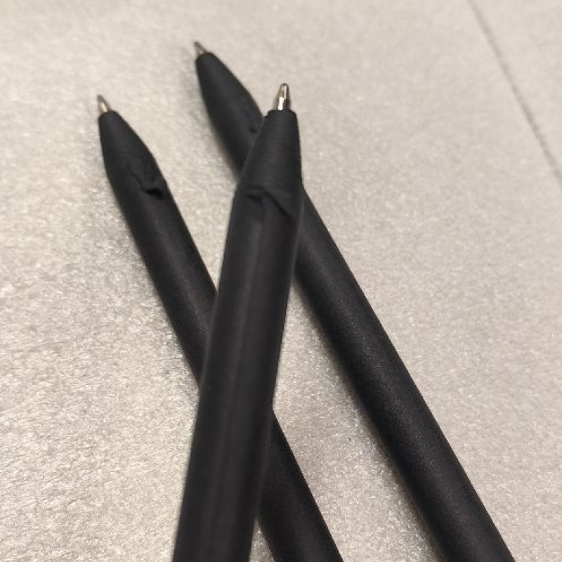 Ручка картонная с колпачком "Recycled", черный (Р)