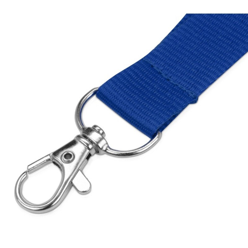 Ланъярд из RPET с карабином, синий