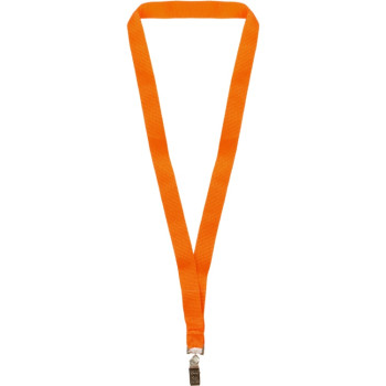 Ланъярд из RPET с клипом, оранжевый