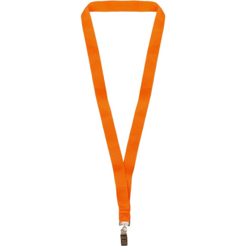 Ланъярд из RPET с клипом, оранжевый