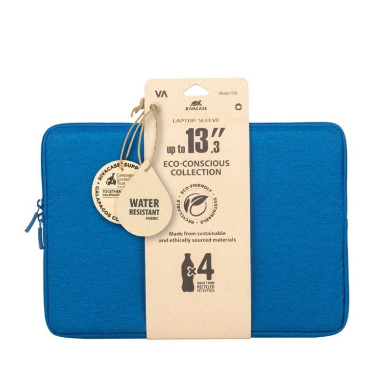 RIVACASE 7703 azure blue ECO чехол для ноутбука 13.3-14" / 12 RIVACASE 7703 azure blue ECO чехол для ноутбука 13.3-14" / 12