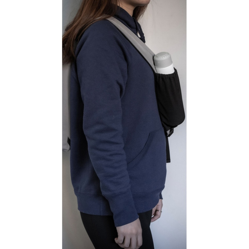 Сумка-слинг «Nomad» на одно плечо из водостойкого переработанного пластика, серый