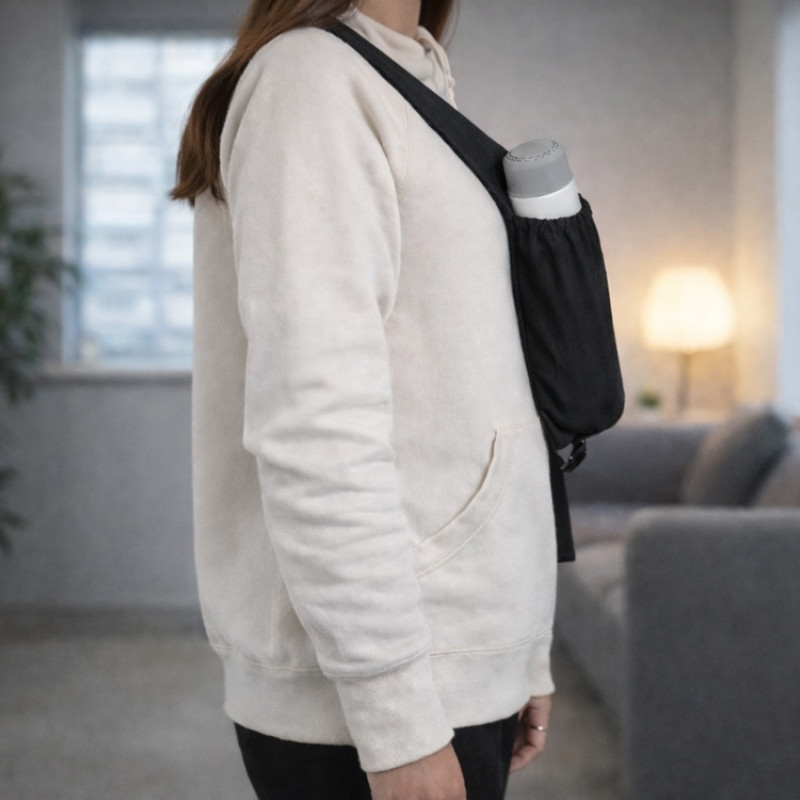 Сумка-слинг «Nomad» на одно плечо из водостойкого переработанного пластика, черный