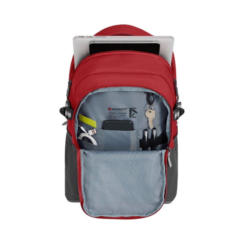 Рюкзак WENGER NEXT Ryde 16", красный/антрацит, переработанный ПЭТ/Полиэстер, 32х21х47 см, 26 л.