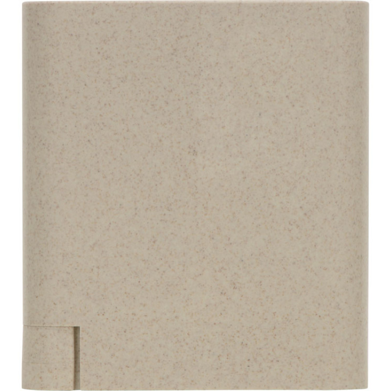 Настольный органайзер Cubic из пшеничного волокна с функцией беспроводной зарядки и выходами USB