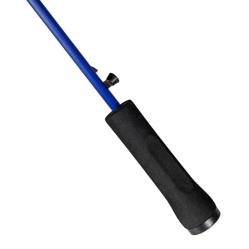 Зонт-трость 1084 Colorline с цветными спицами и куполом из переработанного пластика, черный/синий