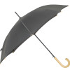 Зонт-трость 1134 Okobrella с деревянной ручкой и куполом из переработанного пластика, серый