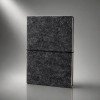 Блокнот из RPET-фетра А5 "Felt", гибкая обложка, 80 листов 70 гр/м2 белой бумаги, темно-серый Блокнот из RPET-фетра А5 "Felt", гибкая обложка, 80 листов 70 гр/м2 белой бумаги, темно-серый