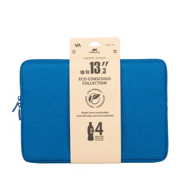 RIVACASE 7703 azure blue ECO чехол для ноутбука 13.3-14" / 12 RIVACASE 7703 azure blue ECO чехол для ноутбука 13.3-14" / 12