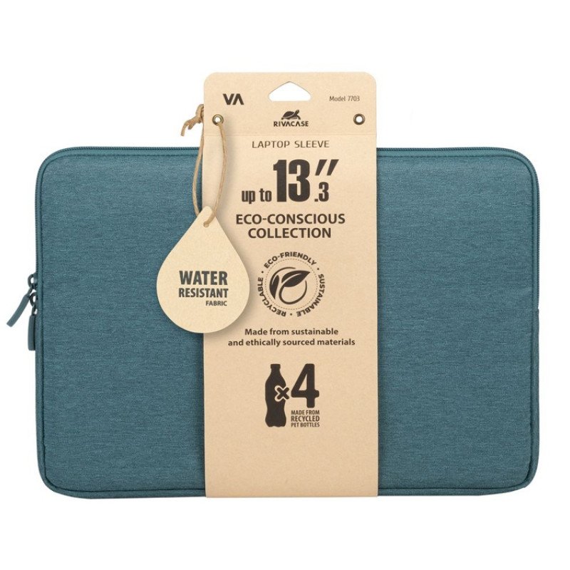 RIVACASE 7703 aquamarine ECO чехол для ноутбука 13.3-14" / 12 RIVACASE 7703 aquamarine ECO чехол для ноутбука 13.3-14" / 12