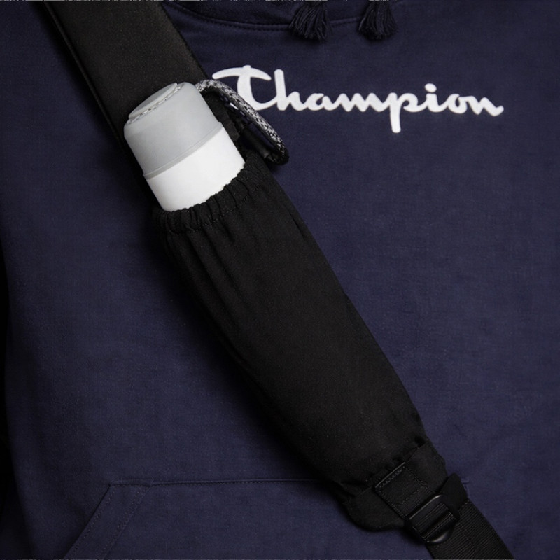 Сумка-слинг «Nomad» на одно плечо из водостойкого переработанного пластика, черный