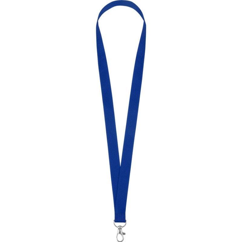 Ланъярд из RPET с карабином, синий