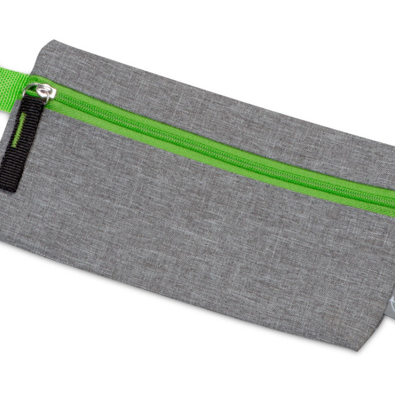 Универсальный пенал из переработанного полиэстера RPET "Holder", серый/зеленый