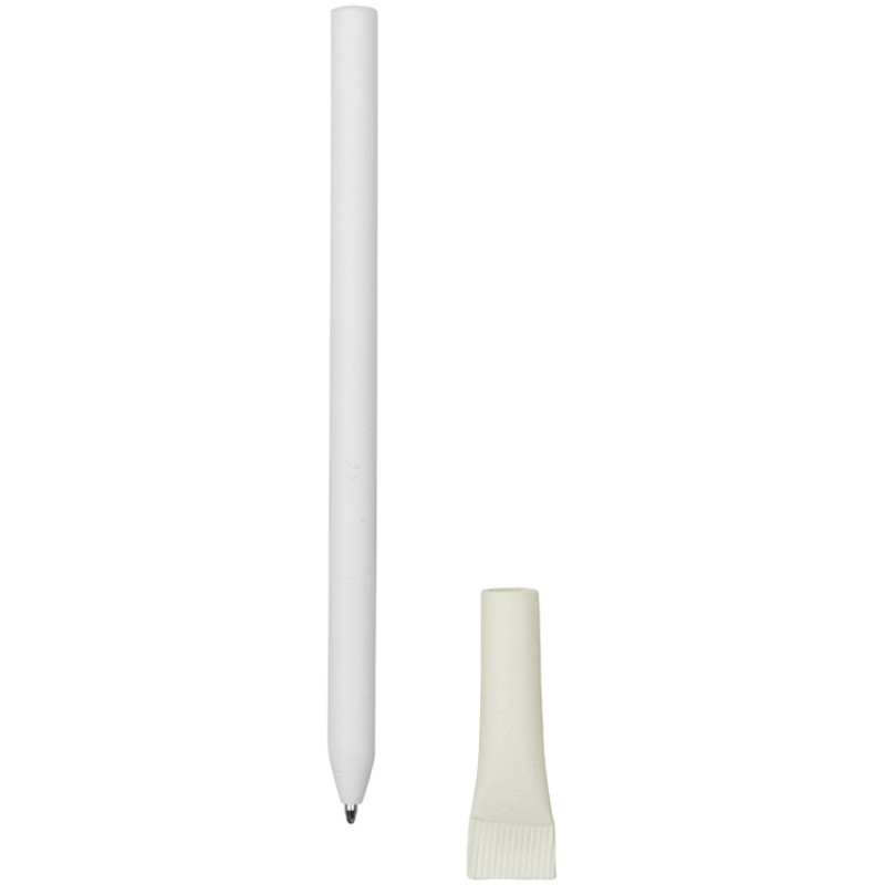 Ручка картонная с колпачком "Recycled", белый (Р)