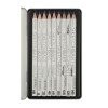 Набор чернографитовых карандашей  "Sketch & Art"  утолщенные,9 шт. hb-14b,  металлическая коробка с ложементом