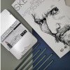 Набор чернографитовых карандашей  "Sketch & Art" ,12 шт. b-14b,  металлическая коробка с ложементом