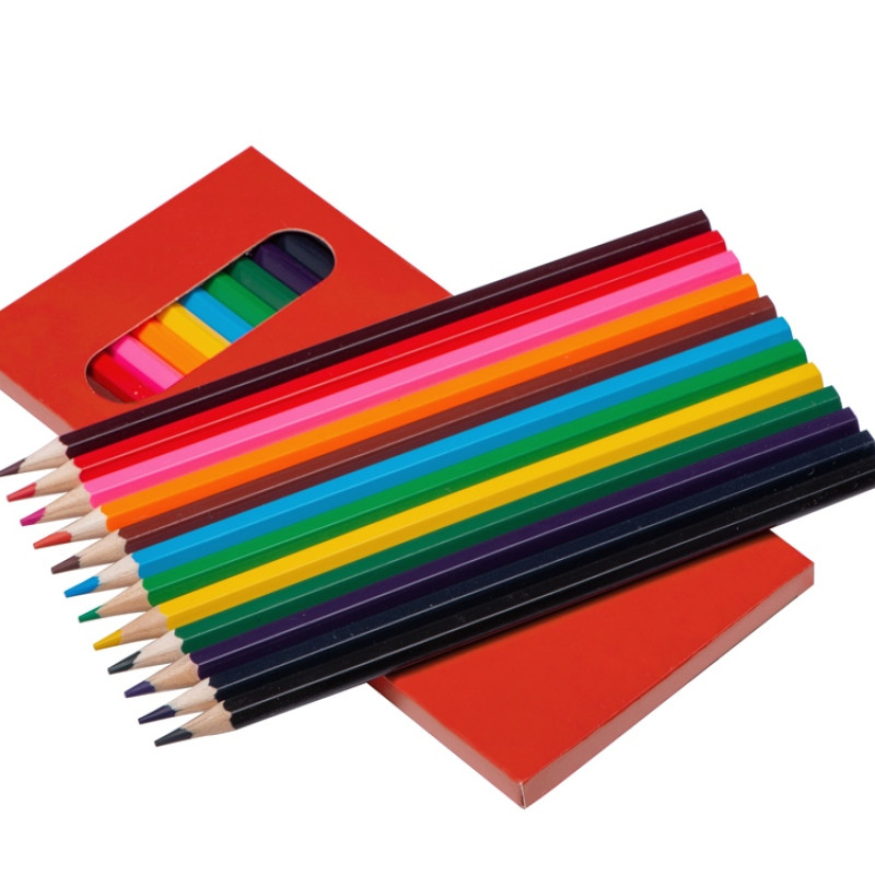 Набор из 12 цветных карандашей "Hakuna Matata", красный