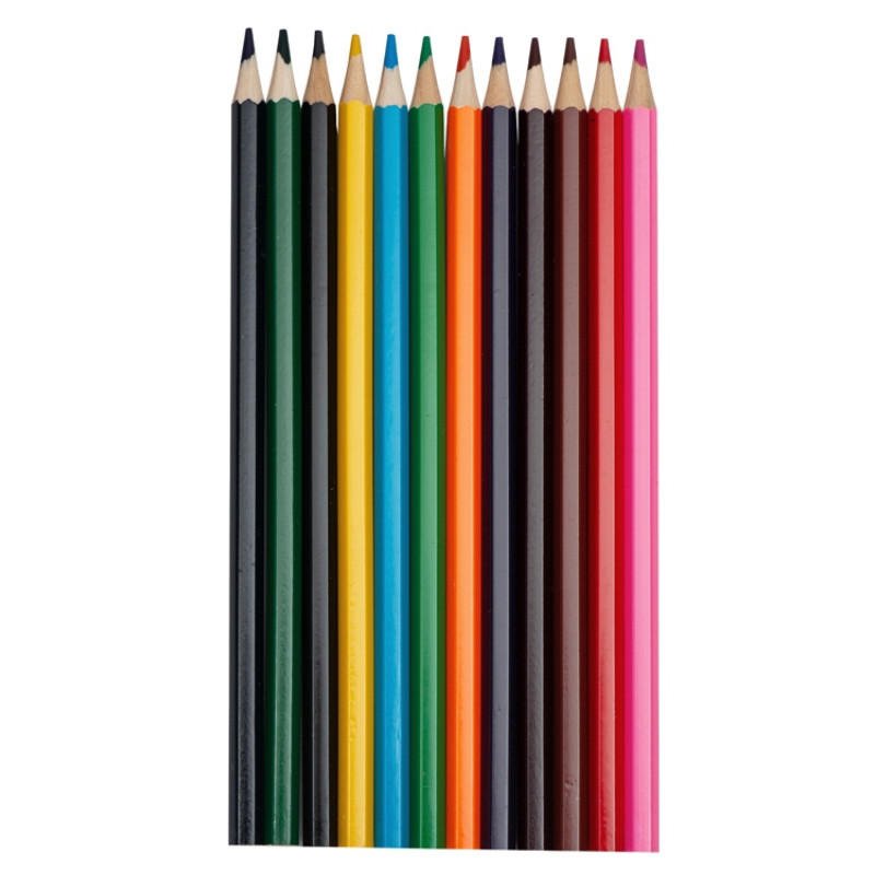 Набор из 12 цветных карандашей "Hakuna Matata", белый