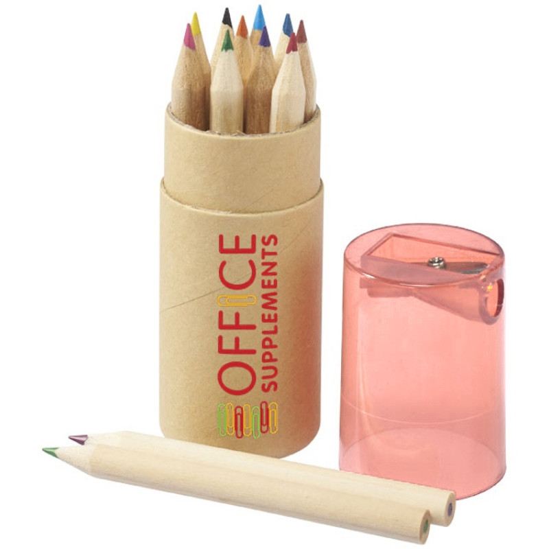 Набор карандашей "Cartoon" 12 единиц, натуральный/красный