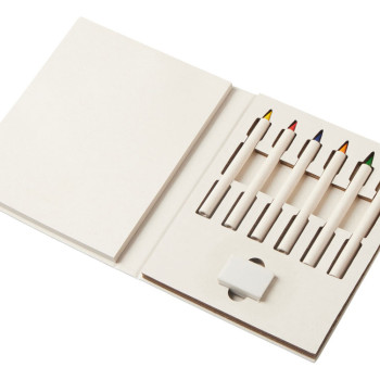 Набор цветных карандашей и листочков для рисования из молочной бумаги "Artify", молочный