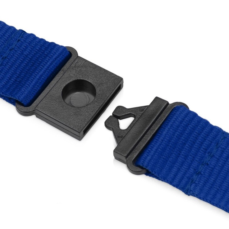 Ланьярд с карабином и замком безопасного разрыва, синий