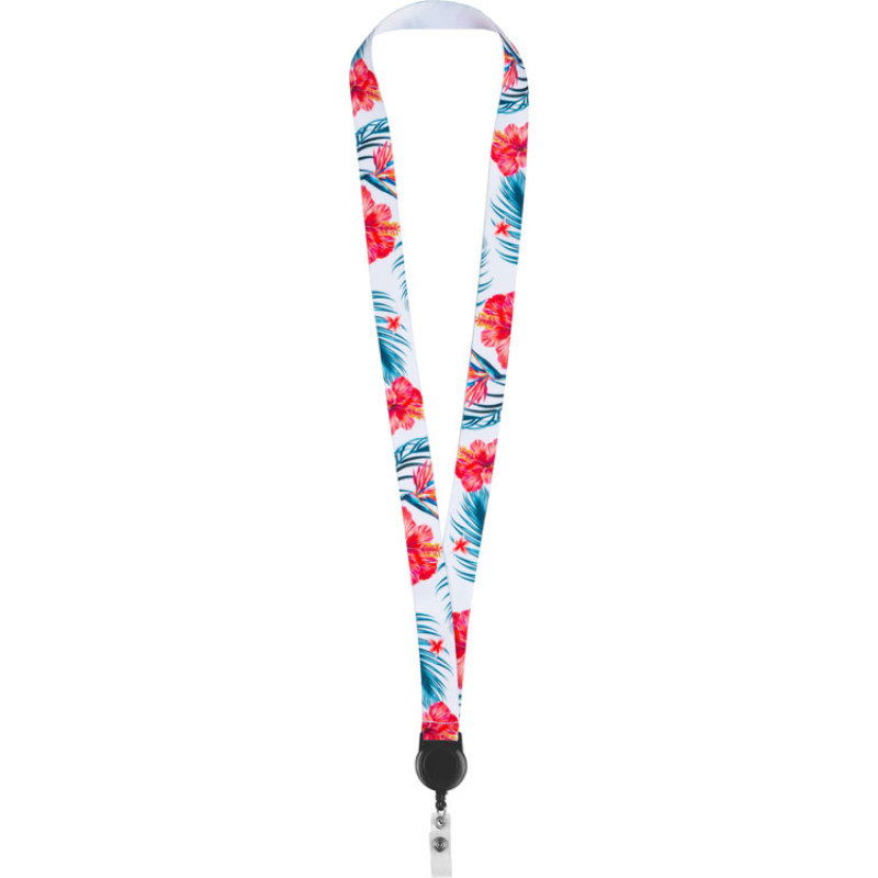 Ланъярд 2 см с ретрактором, черный