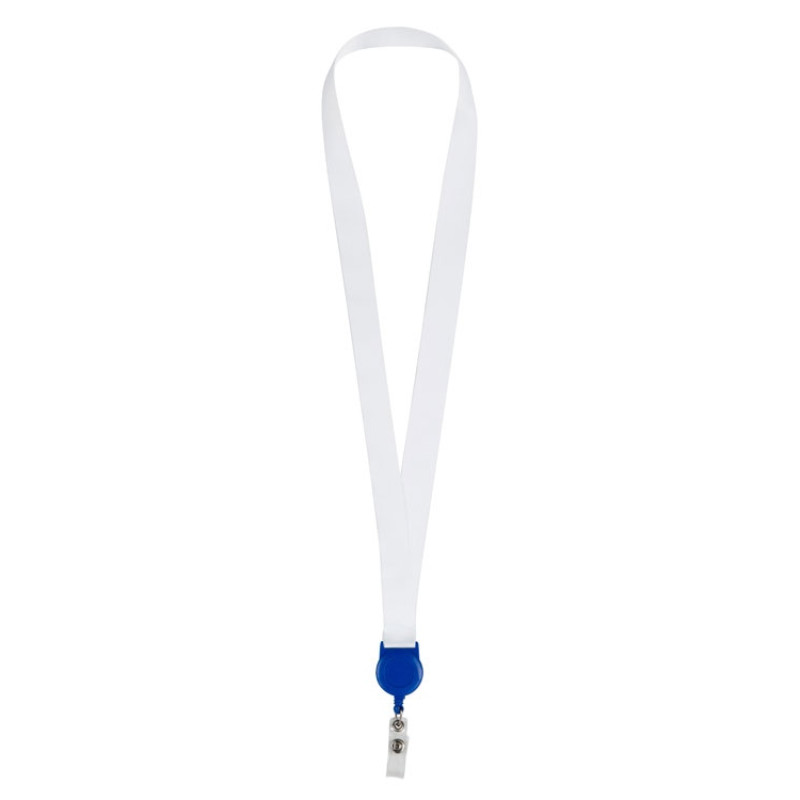 Ланъярд 2 см с ретрактором, синий