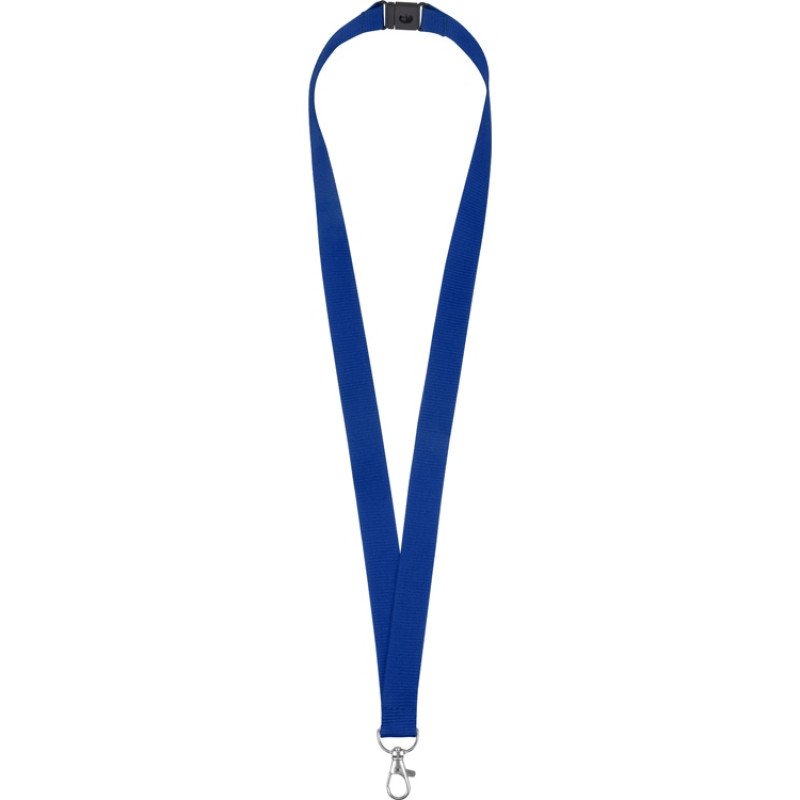 Ланьярд с карабином и замком безопасного разрыва, синий